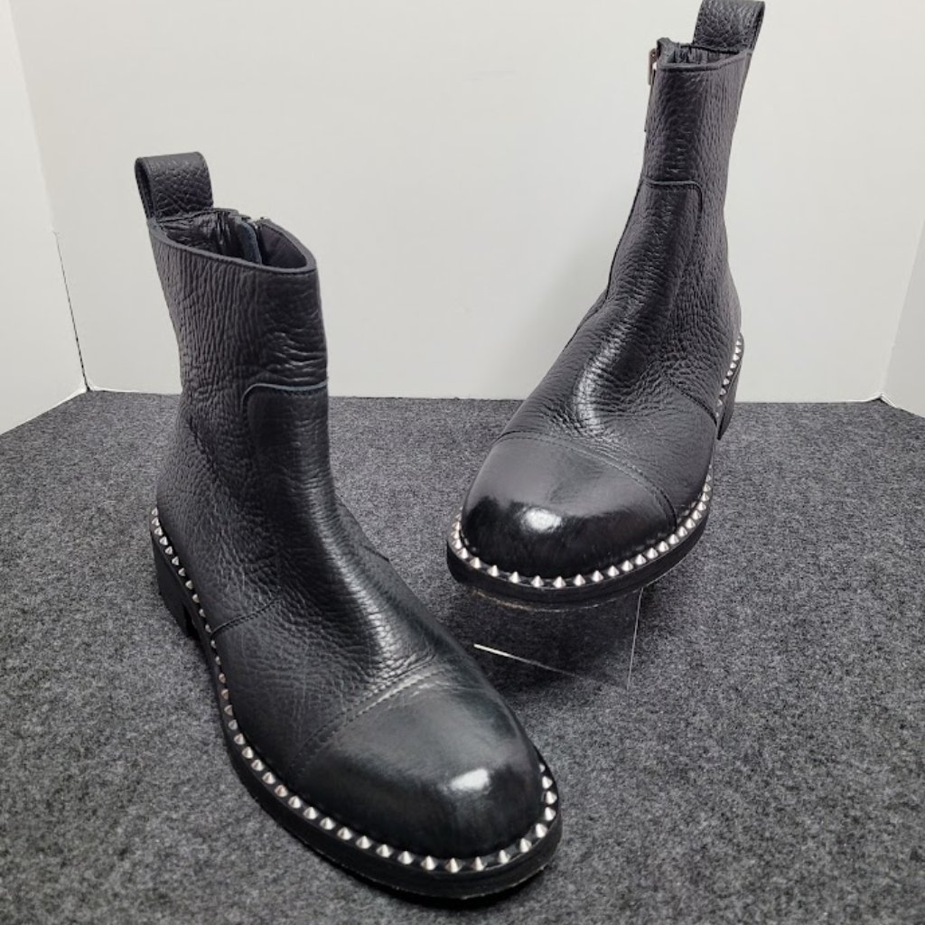 Zadig & Voltaire Empress Clous Leather Boots Black 41eu 9.5us